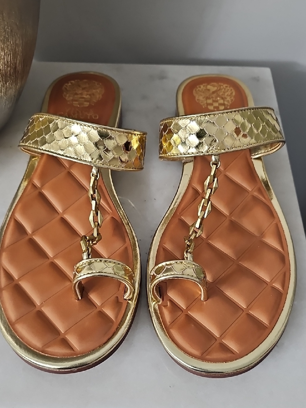 Vince Camuto Lexiea Chain-Link Flat Sandal